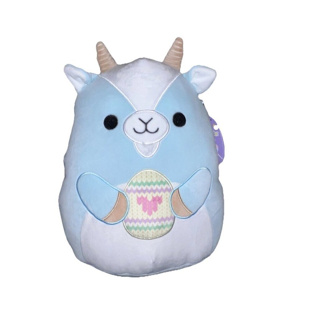 NWT Squishmallows 12" DOMINGO the Goat with Egg Blue Easter Plush Doll